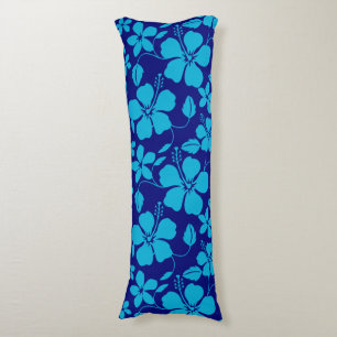 COUSSINS LONGS HULA HAWAIEN (HIBISCUS) BLEU FONCÉ/CLAIR