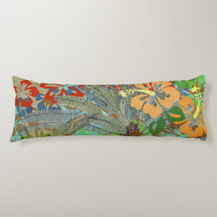 Coussins Longs Hula Vintage Floral Graphisme Floral Hawaii