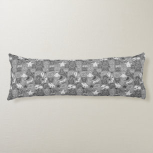 Coussins Longs illustration de motif de griffonnages