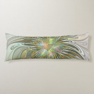 Coussins Longs Imaginaire Floral Fleur Art Fractal Moderne Avec O