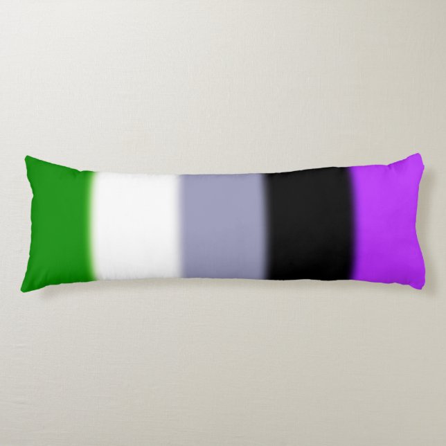 Coussins Longs Indicateur Falln Genderqueer Pride (Devant)