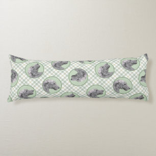 Coussins Longs Irish Wolfhound Painting Grey Original Chien Art