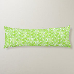 Coussins Longs Japonais Asanoha motif - vert citron clair