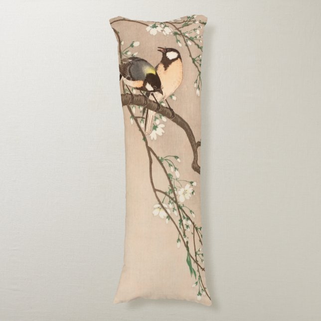 Coussins Longs Japonais Asiatique Koson Bird Chickadee Songbird (Devant (Vertical))