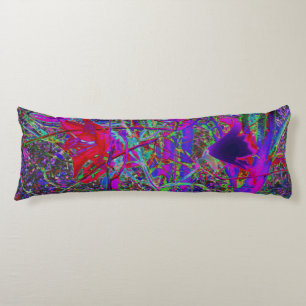 Coussins Longs Jardin de lys couleurs arc-en-ciel abstrait psyché