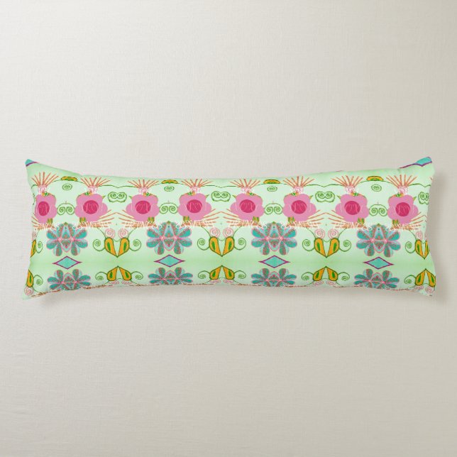 Coussins Longs Jardin Éclectique Enchantant : Beauté Florale Dive (Devant)