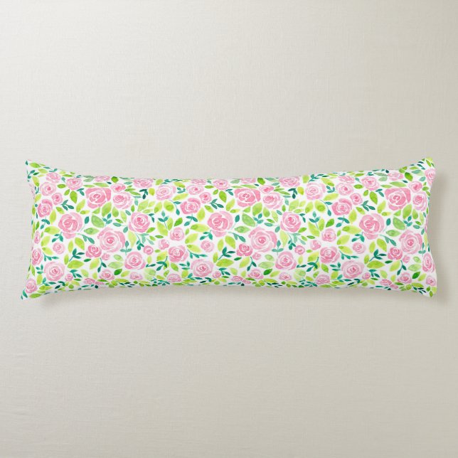 Coussins Longs Jardin rose (Devant)