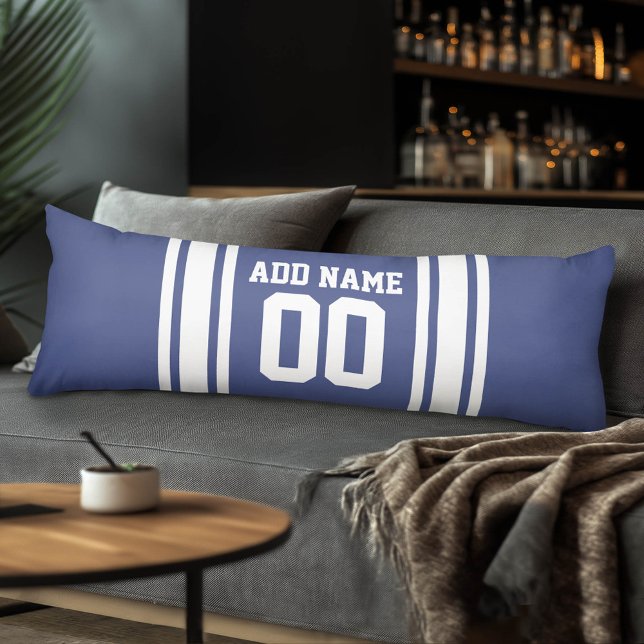 Coussins Longs Jersey sportif avec nom et numéro personnalisés (Custom Body Pillow with a Sports Theme)