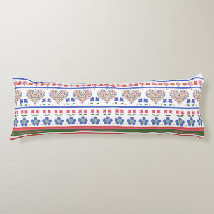 Coussins Longs Joli Folk Art Floral Coeurs Frontalier Corps Oreil