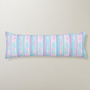 Coussins Longs Jolie rose Roses et rayures Corps Oreiller