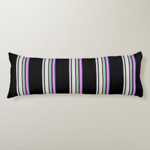 Coussins Longs Jolies bandes néon colorées