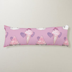 Coussins Longs Kawaii Marshmallow & Motif de crème glacée