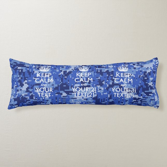 Coussins Longs KEEP CALM personnalisé et votre texte pour camésco (Devant)