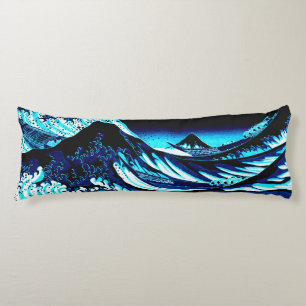 Coussins Longs La Grande Vague Deep Blue