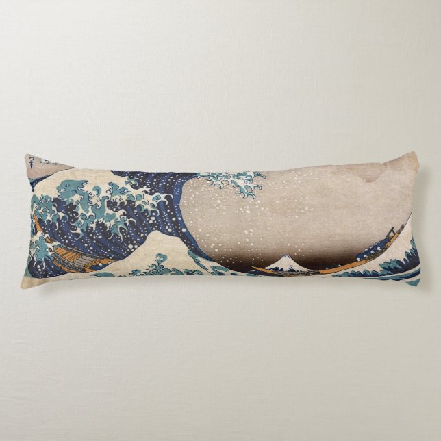 Coussins Longs La grande vague outre de Kanagawa (Devant)
