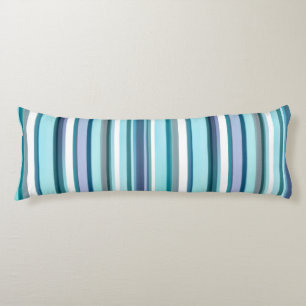 Coussins Longs Lavender Turquoise Aquarelle Bandes