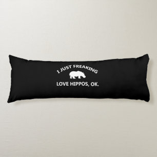 Coussins Longs Le cadeau Hippo Lover Je viens de gâcher l'amour
