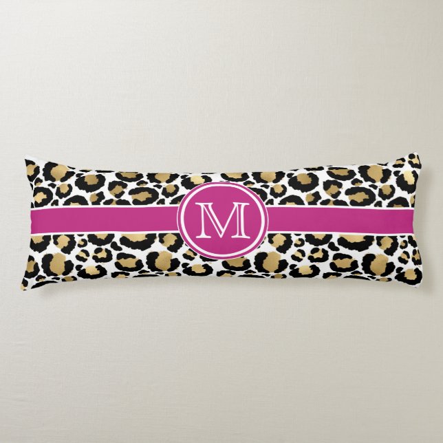 Coussins Longs Leopard personnalisé (Devant)