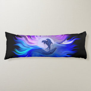 Coussins Longs Les dauphins au clair de lune