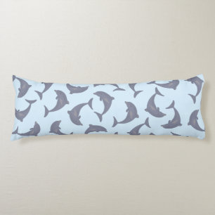 Coussins Longs Les dauphins dans le Motif marin