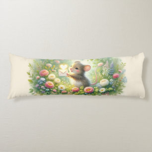 Coussins Longs Lettre d'amour de souris de cottage Prairie