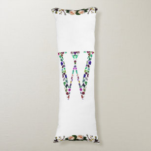 Coussins Longs Lettre initiale W Gemstone Design