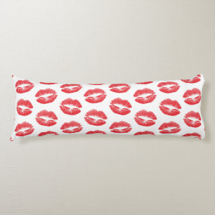 Coussins Longs Lèvres Rouges, Motif De Lèvres, Rouge À Lèvres, Ba