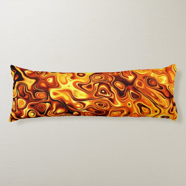 Coussins Longs Liquide orange (Devant)