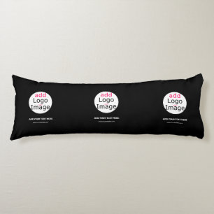 Coussins Longs Logo personnalisé Extravagant Business Chic Noir