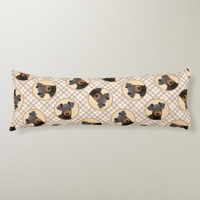 Coussins Longs Manchester Terrier Peinture Art animal original (Devant)