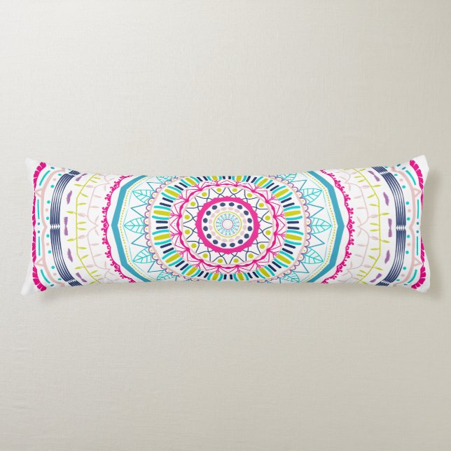 Coussins Longs mandala coloré (Devant)