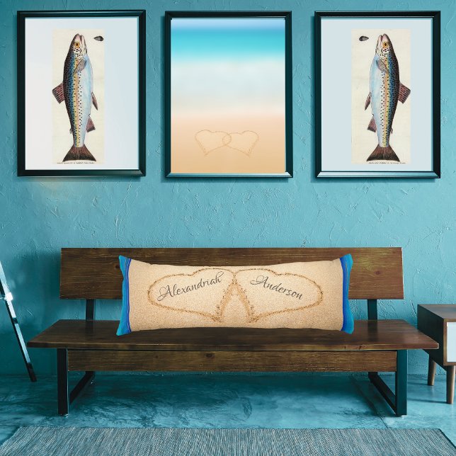 Coussins Longs Mariage plage 2 Coeurs dans l'oreiller du corps de (Créateur téléchargé)