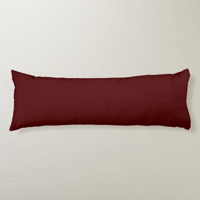 Coussins Longs Maroon brûlé (couleur solide) (Devant)