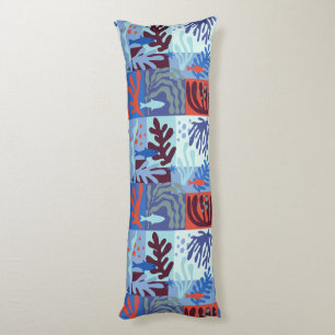 Coussins Longs Matisse Inspiré Ocean Life Papier Coupes Bleu