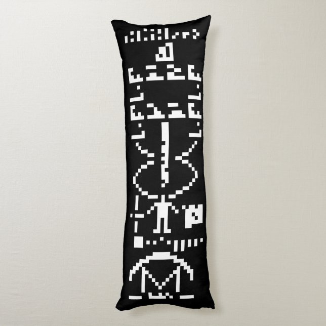 Coussins Longs Message binaire Arecibo 1974 (Dos (Vertical))