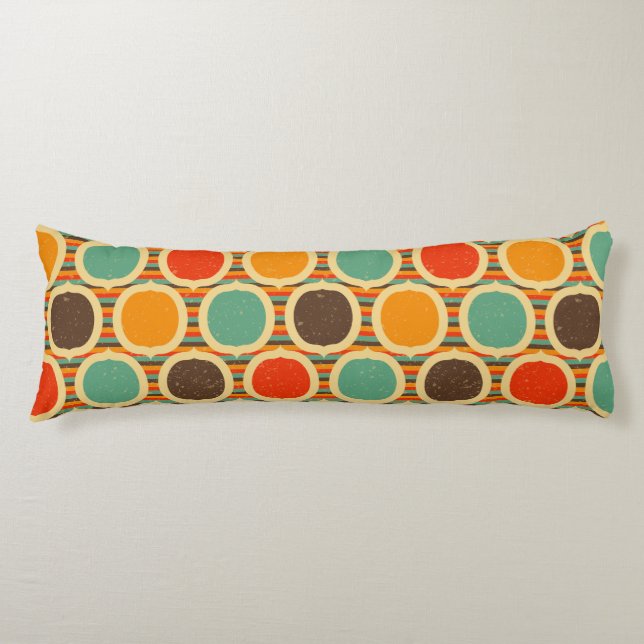 Coussins Longs Mi-siècle moderne géométrique 5 (Devant)