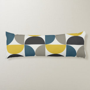 Coussins Longs Mi-siècle moderne Turmer Gunmetal et bleu