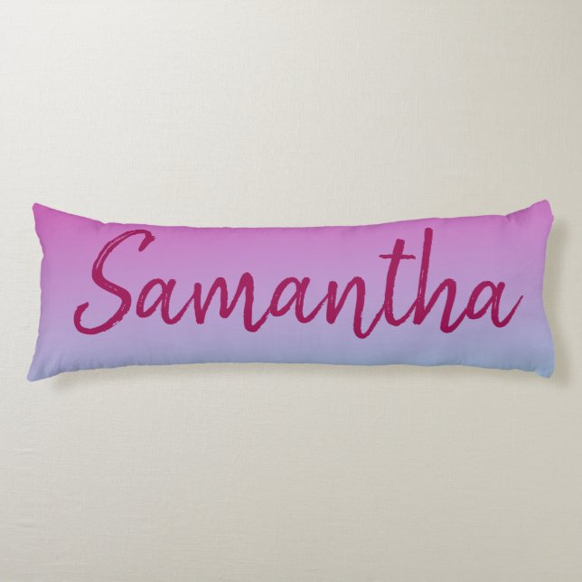 Coussins Longs mignonne violet et bleu ombre (Devant)