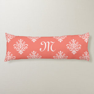 Coussins Longs Modèle Stylé Corail Damask Avec Monogramme