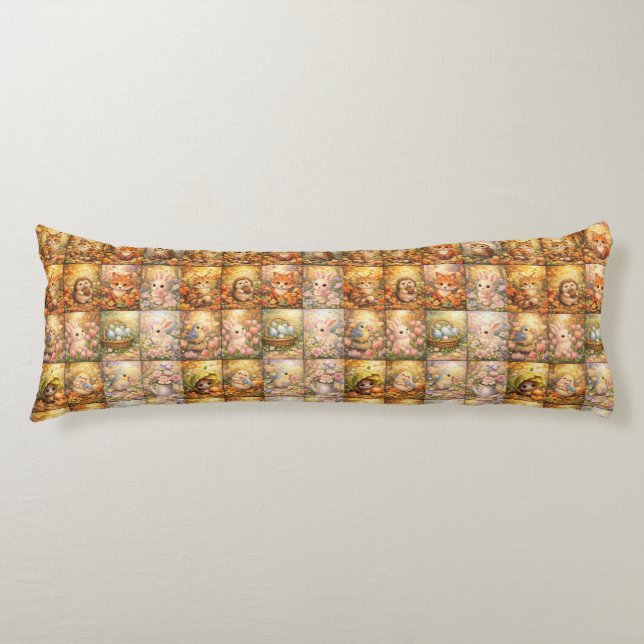 Coussins Longs Modern Patchwork Pattern Collage (Devant)