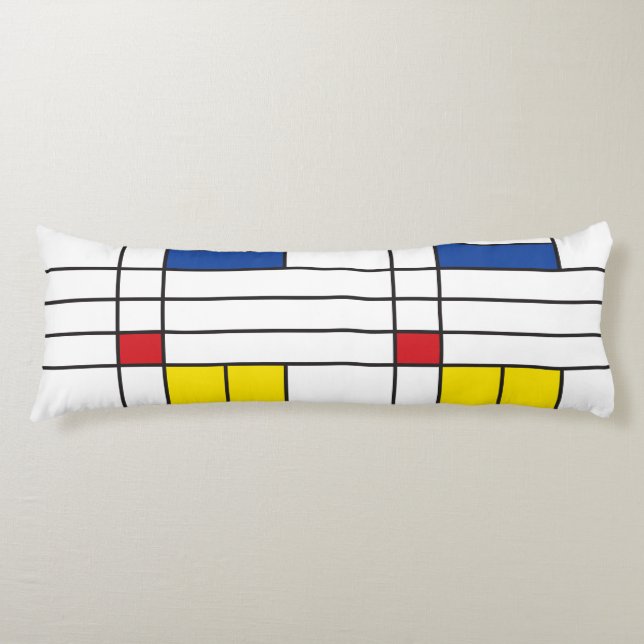 Coussins Longs Mondrian II Minimum De Stijl Modern Art Design (Devant)