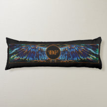 Monogramme d'ailes d'ange/coussin faits sur
