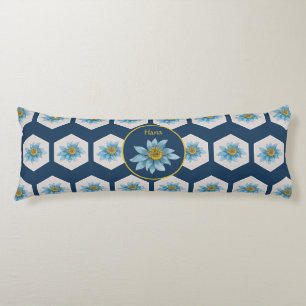 Coussins Longs Monogramme de Motif de Lily géométrique japonais