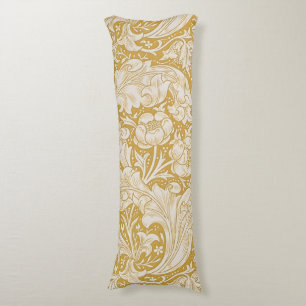 Coussins Longs Morris Bachelor's Button Flower & Golden Stems