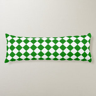Coussins Longs Motif à chevron vert et blanc gras 20" x 54"