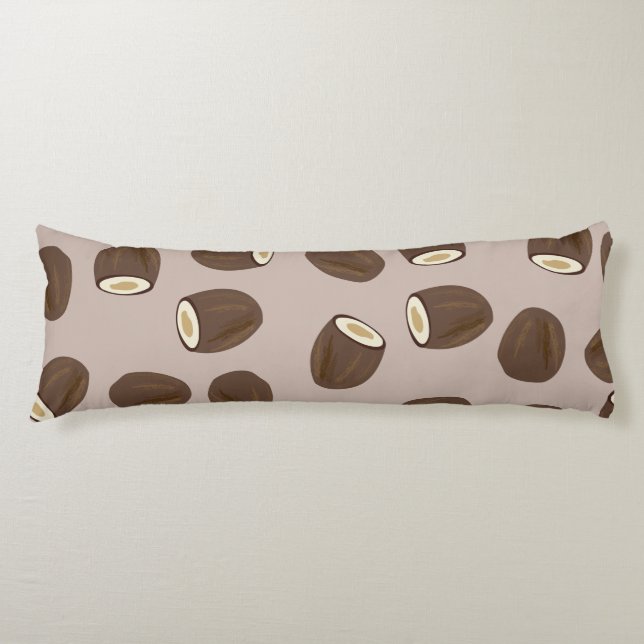 Coussins Longs Motif à la noix de coco (Devant)
