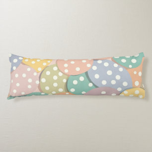 Coussins Longs Motif à points Polka sans couleur pastel
