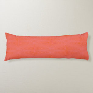 Coussins Longs Motif à rayures ondulées rose et corail Abstra m