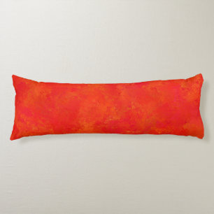 Coussins Longs Motif abstrait orange rouge
