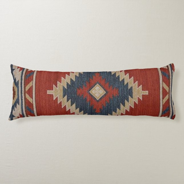 Coussins Longs Motif amérindien 2 (Devant)